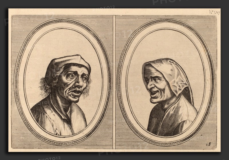 Johannes and Lucas van Doetechum after Pieter Bruegel the Elder (Dutch, died 1605), "Goe Geurtjen" and "Kribbighe Babbe", c. 1564-1565, etching