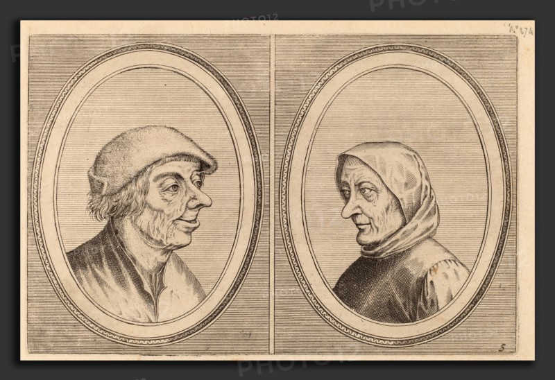 Johannes and Lucas van Doetechum after Pieter Bruegel the Elder (Dutch, died 1605), "Mondighe Melis" and "Smeerighe Els", c. 1564-1565, etching