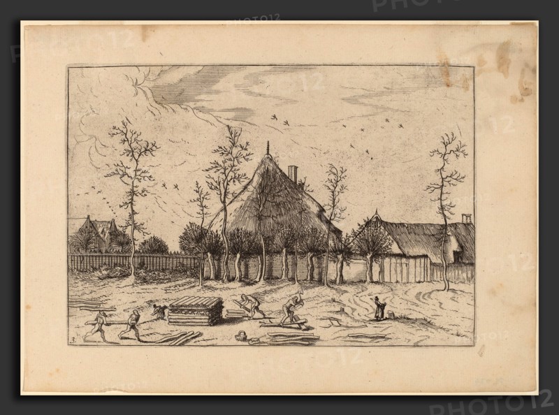 Johannes and Lucas van Doetechum after Master of the Small Landscapes (Dutch, active 1554-1572; died before 1589), Farm, published in or before 1676, etching retouched with engraving
