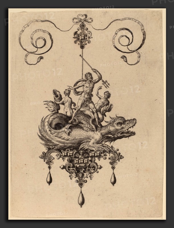 Hans Collaert (Flemish, 1566 - 1628), Jewelry Design, 1582, engraving