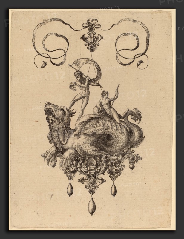 Hans Collaert (Flemish, 1566 - 1628), Jewelry Design, 1582, engraving