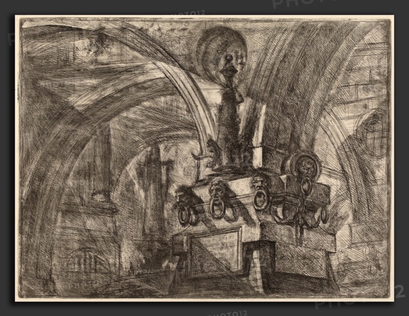 Giovanni Battista Piranesi (Italian, 1720 - 1778), The Pier with a Lamp, published 1749-1750, etching, engraving, sulphur tint or open bite, and burnishing
