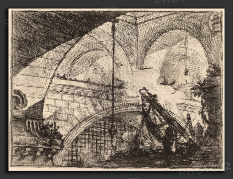 Giovanni Battista Piranesi (Italian, 1720 - 1778), The Arch with a Shell Ornament, published 1749-1750, etching, engraving, scratching, sulphur tint or open bite, drypoint