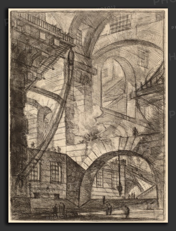 Giovanni Battista Piranesi (Italian, 1720 - 1778), The Smoking Fire, published 1749-1750, etching, engraving, sulphur tint or open bite, burnishing