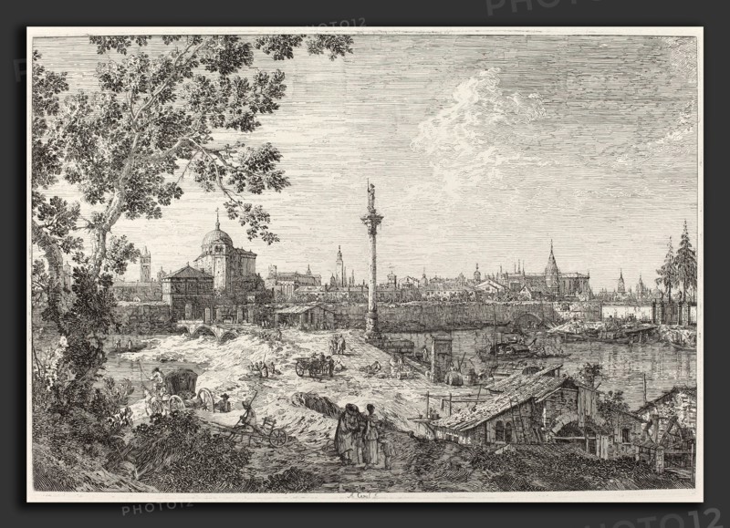 Canaletto (Italian, 1697 - 1768), Imaginary View of Padua, c. 1735-1746, etching on laid paper
