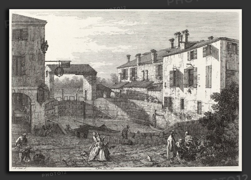Canaletto (Italian, 1697 - 1768), Le Porte Del Dolo, c. 1735-1746, etching on laid paper