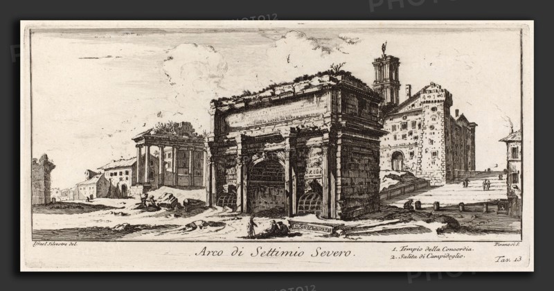 Giovanni Battista Piranesi (Italian, 1720 - 1778), Arco di Settimio Severo, 1748, etching on laid paper