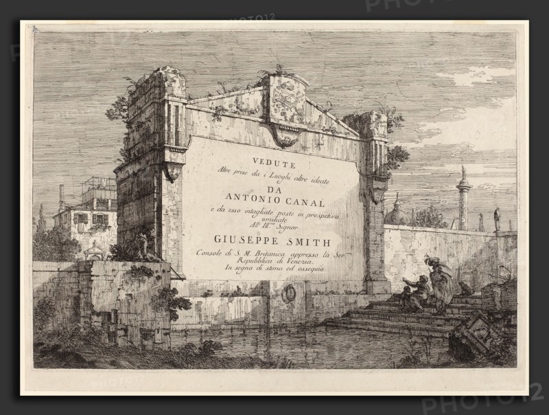 Canaletto (Italian, 1697 - 1768), Title Plate, c. 1735-1746, etching