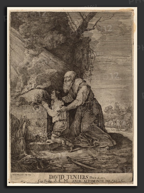 Andreas Altomonte, after David Teniers the Younger, Sacrifice of Isaac, 1699 - 1780,