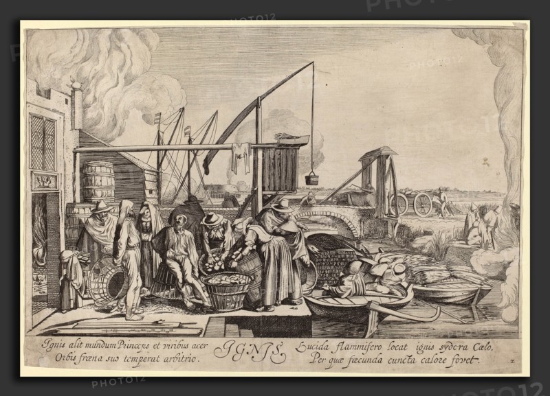 Jan van de Velde II, after Willem Buytewech, Ignis [Four Elements], Dutch, 1593 - 1641, etching on laid paper