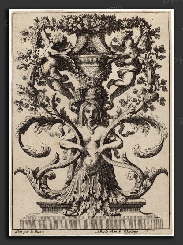 Jean Lepautre, Ornament, French, 1618 - 1682, etching on laid paper