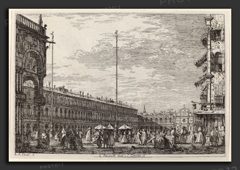 Canaletto (Italian, 1697 - 1768), Le Procuratie niove e S. Ziminian V., c. 1735-1746, etching