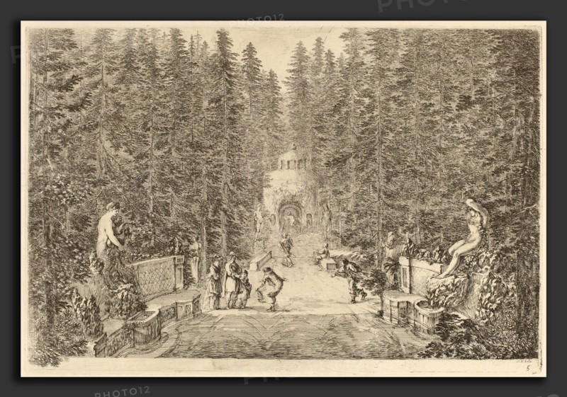 Stefano Della Bella (Italian, 1610 - 1664), The Water Spray, probably 1653, etching on laid paper [restrike]