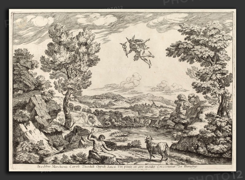 Crescenzio Onofri (Italian, probably 1632 - 1712 or after), Balthus Turned to Stone, 1696, etching