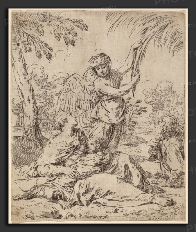 Simone Cantarini (Italian, 1612 - 1648), The Rest on the Flight into Egypt, etching