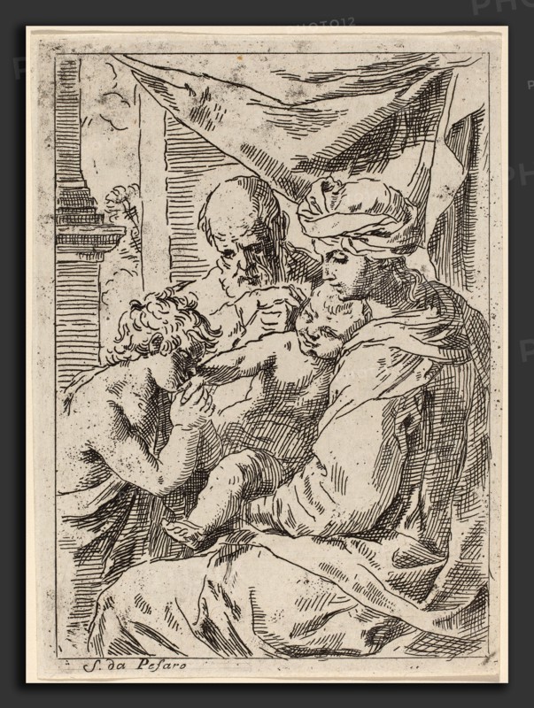 Simone Cantarini (Italian, 1612 - 1648), The Virgin and Child with Saint John, etching