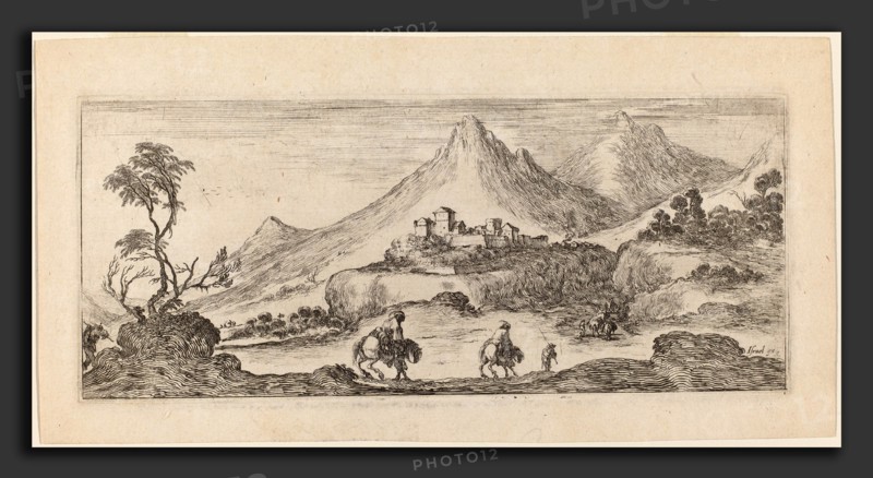 Stefano Della Bella (Italian, 1610 - 1664), Landscape with Castle, 1641, etching