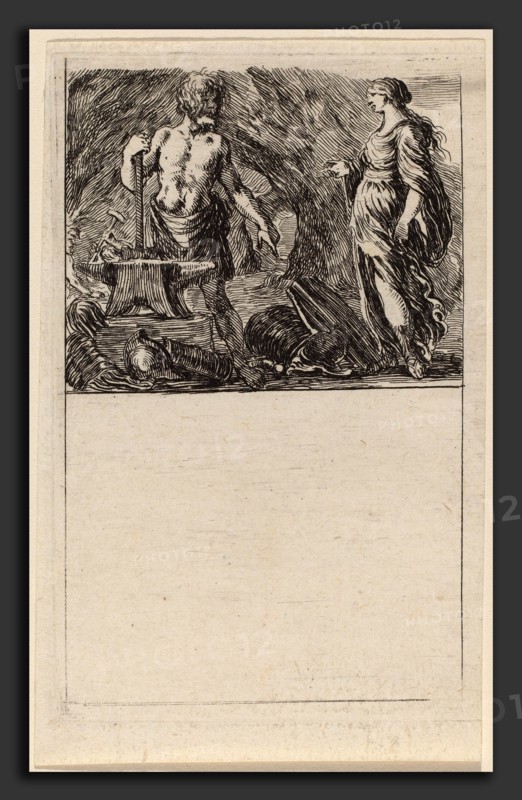 Stefano Della Bella (Italian, 1610 - 1664), Vulcan and Thetis, 1644, etching