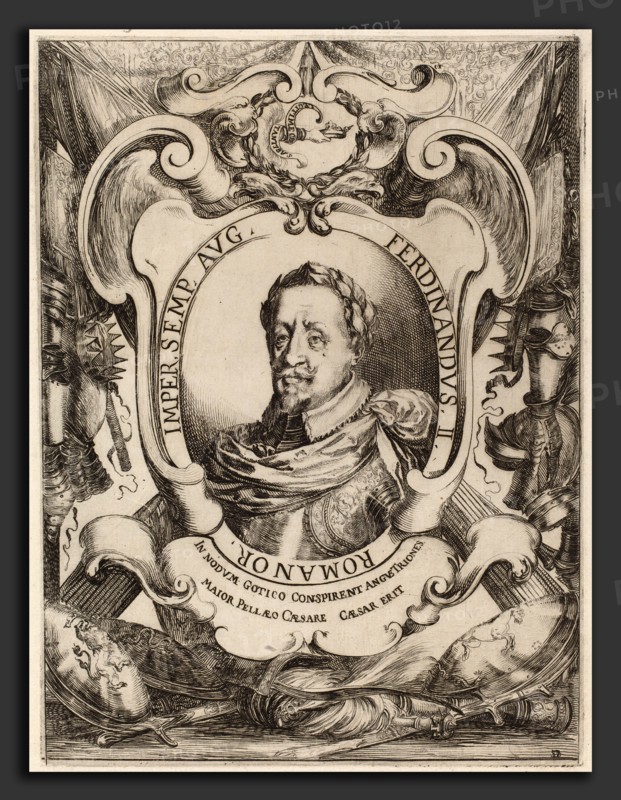 Stefano Della Bella (Italian, 1610 - 1664), The Emperor Ferdinand II, 1637, etching and engraving on laid paper