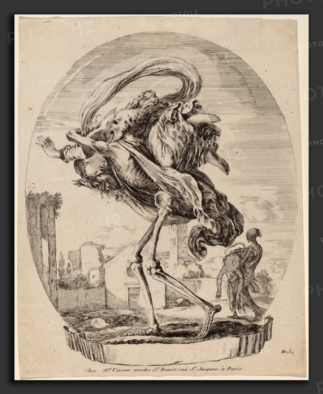 Stefano Della Bella (Italian, 1610 - 1664), Death Carrying a Woman, probably 1648, etching and engraving