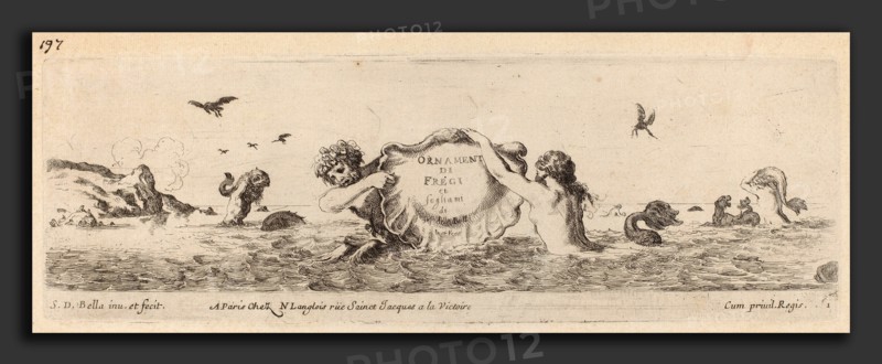 Stefano Della Bella (Italian, 1610 - 1664), Title Page for "Ornamenti di fregi e fogliani", probably 1648, etching