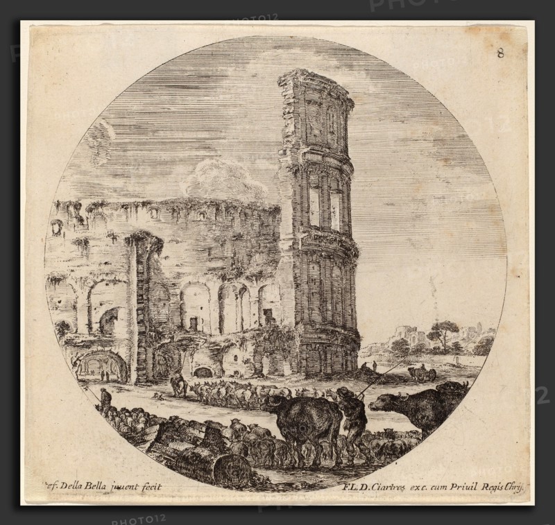 Stefano Della Bella (Italian, 1610 - 1664), Colosseum, 1646, etching