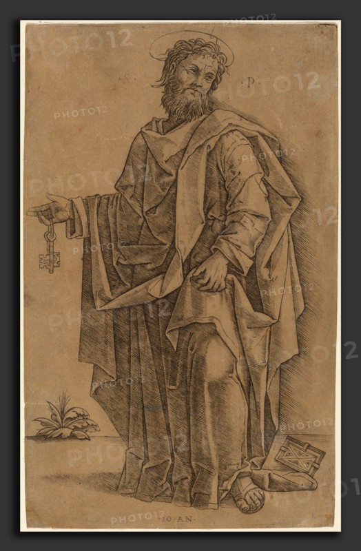 Giovanni Antonio da Brescia (Italian, active c. 1490 - 1525 or after), Saint Peter, c. 1507, engraving