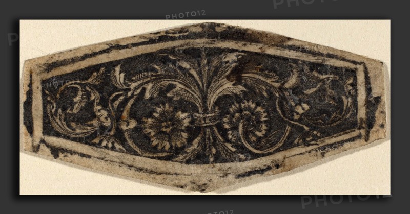 Circle of Francesco Francia, Ornament in Hexagonal Shape, c. 1480-1510, niello print