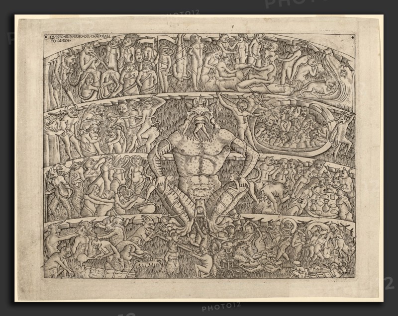 Italian 15th Century, The Inferno, after the Fresco in the Camposanto of Pisa, c. 1480-1500, engraving