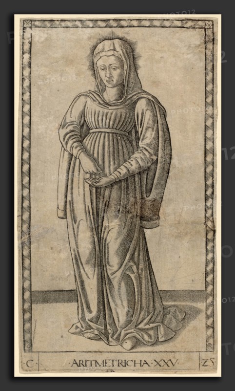 Master of the E-Series Tarocchi (Italian, active c. 1465), Aritmetricha (Arithmetic), c. 1465, engraving