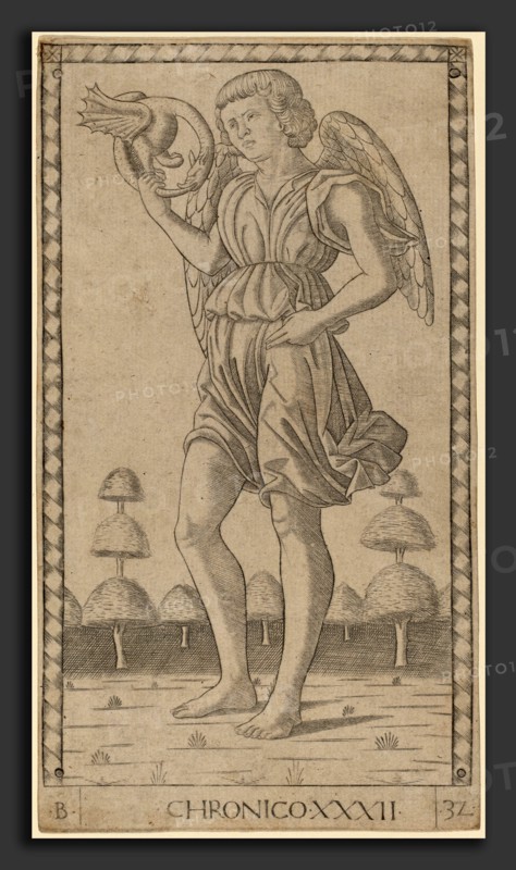 Master of the E-Series Tarocchi (Italian, active c. 1465), Chronico (Genius of Time), c. 1465, engraving