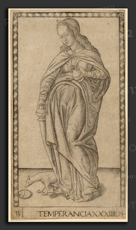 Master of the E-Series Tarocchi (Italian, active c. 1465), Temperancia (Temperance), c. 1465, engraving