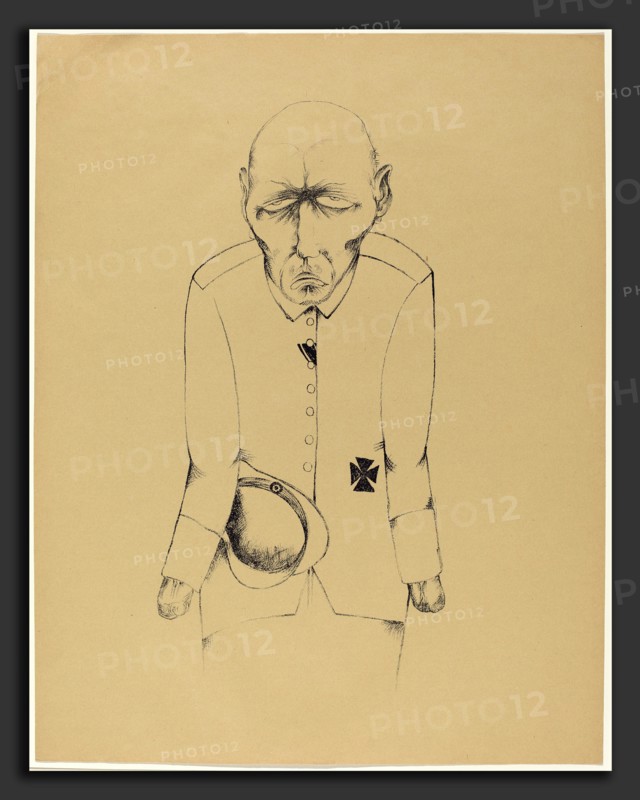 Heinrich Hoerle, Der Erwerbslose (The Unemployed Man), German, 1895 - 1936, 1920, lithograph on pale brown paper