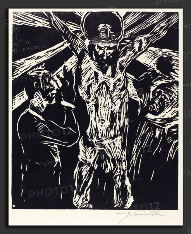 Lovis Corinth, The Crucifixion (Christus am Kreuz), German, 1858 - 1925, 1919, woodcut