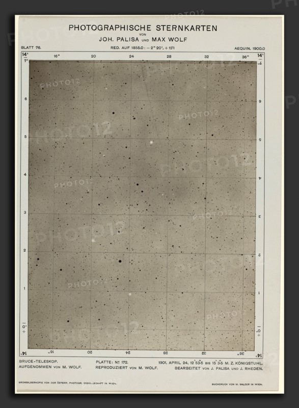 Max Wolf and Joh. Palisa, Photographische Sternkarten (April 24, 1901), German, active late 19th - early 20th century, April 24, 1901, gelatin silver print