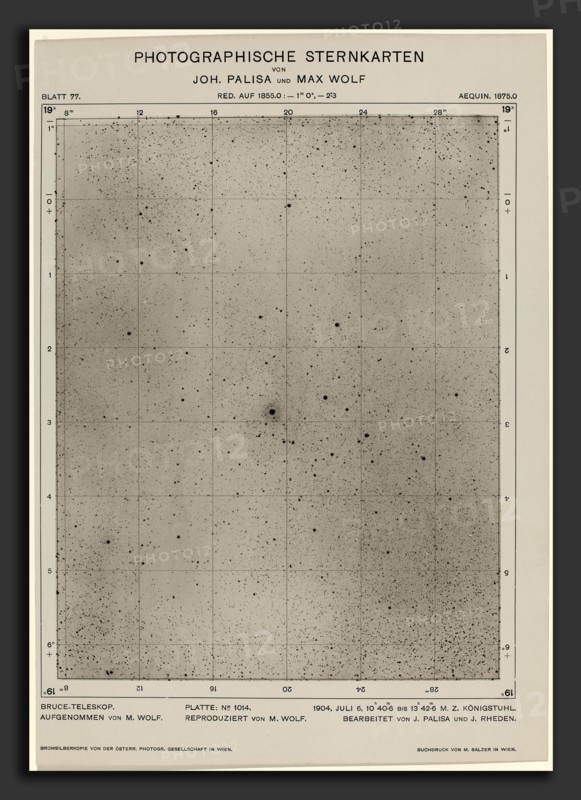 Max Wolf and Joh. Palisa, Photographische Sternkarten (July 6, 1904), German, active late 19th - early 20th century, July 6, 1904, gelatin silver print