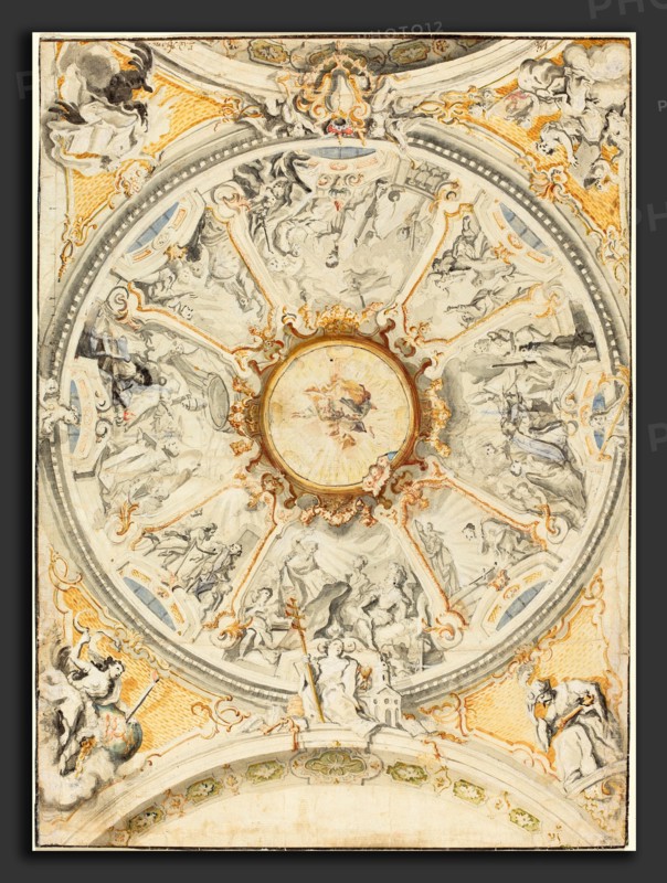 Egid Quirin Asam (German, 1692 - 1750), The Life of Ignatius Loyola, 1748-1749, brush and gray wash with watercolor over graphite, heightened with white, on laid paper