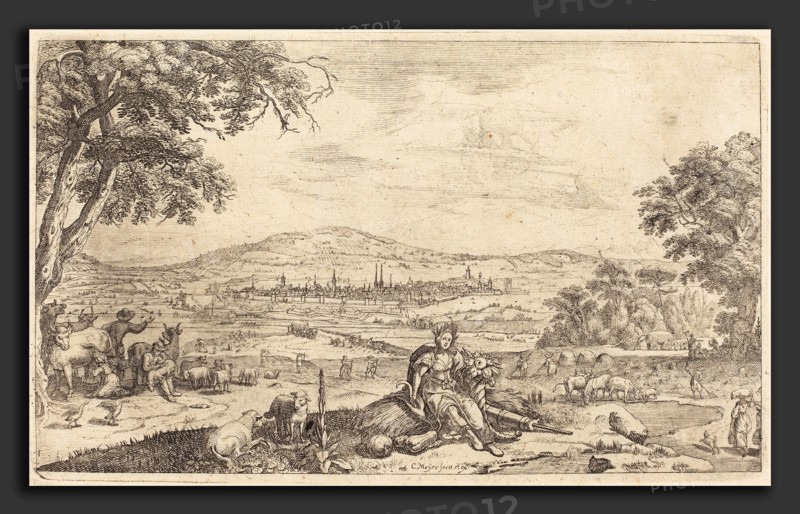 Conrad Meyer (Swiss, 1618 - 1689), Summer, 1647, etching and engraving on laid paper