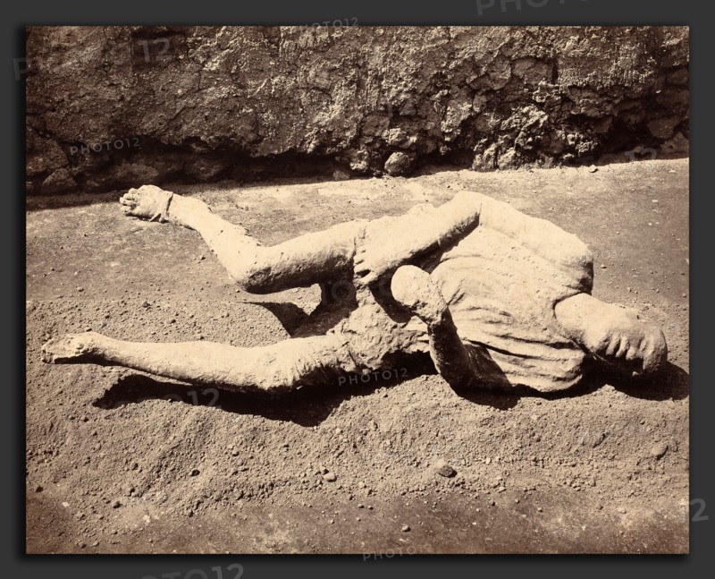 Giorgio Sommer (Italian, born Germany 1824 - 1872), Impronte umane (Pompeii), 1873, albumen print