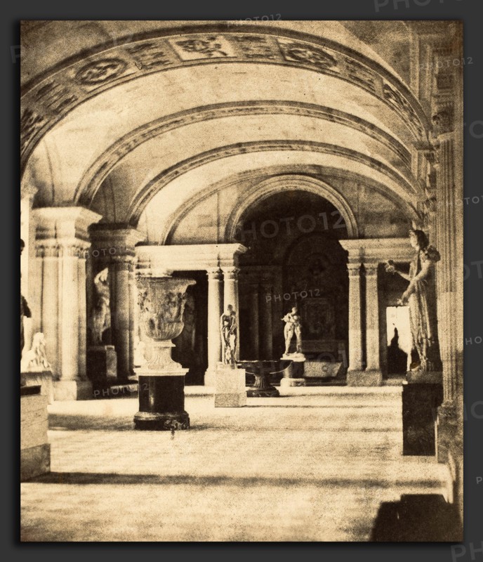 Fortuné Joseph Petiot-Groffier (French, 1788 - 1855), Salon of the Caryatides, Louvre, c. 1851, salted paper print