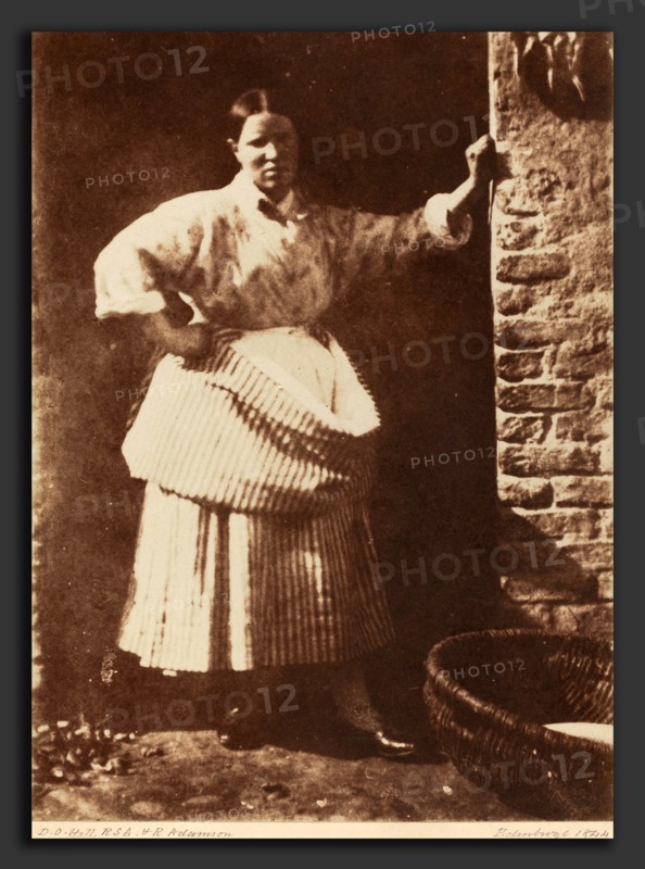 David Octavius Hill and Robert Adamson (Scottish, 1802 - 1870), A Newhaven Fisherwoman, 1844, salted paper print from paper negative