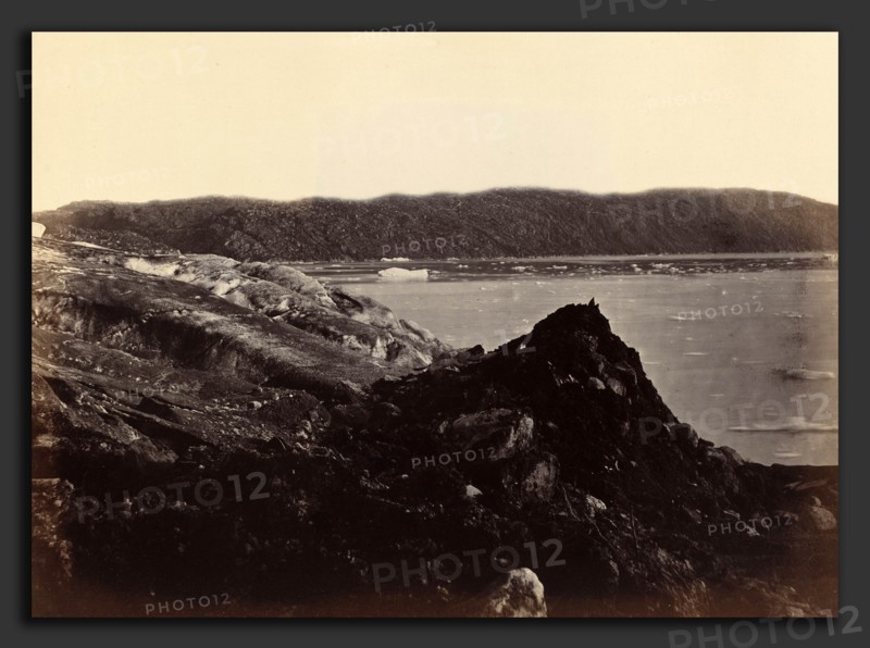 Dunmore and Critcherson (American, 1795 - 1925), The Arctic Regions: No. 36. The Glacier As Seen Flowing Or Being Forced Down Between The Hills, Ploughing Up A Moraine Of Earth And Rocks, Twenty To Thirty Feet High, 1869, albumen print