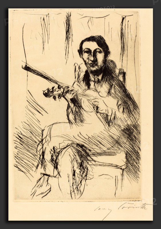 Lovis Corinth, Andreas Weissgaerber-I (Bildnis Andreas Weissgaerber), German, 1858 - 1925, 1919, drypoint in black on laid paper