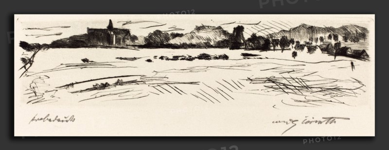 Lovis Corinth, Landscape with Dunes (DÃ¼nenlandschaft), German, 1858 - 1925, 1917, drypoint in black on white wove paper