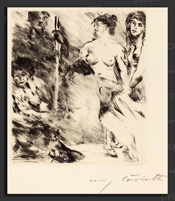 Lovis Corinth, Harem (Der Harem), German, 1858 - 1925, 1914, drypoint in black on laid paper