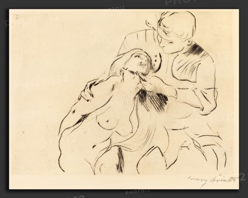 Lovis Corinth, The Reconciliation (VersÃ¶hnung), German, 1858 - 1925, 1914, drypoint in black on laid paper