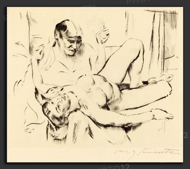 Lovis Corinth, Prophecy (Weissagung), German, 1858 - 1925, 1914, drypoint in black on laid paper