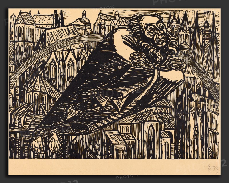 Ernst Barlach, The Cathedrals, German, 1870 - 1938, 1920, woodcut