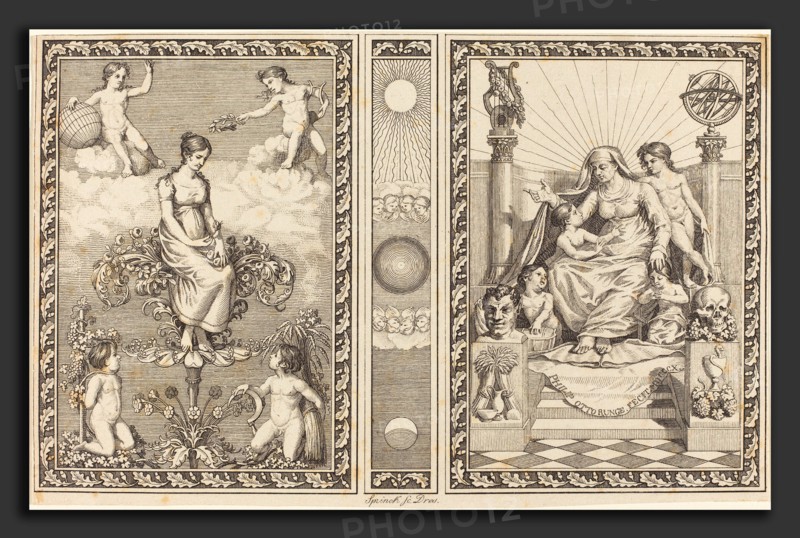Philipp Otto Runge (German, 1777 - 1810), Design for Calendar, engraving