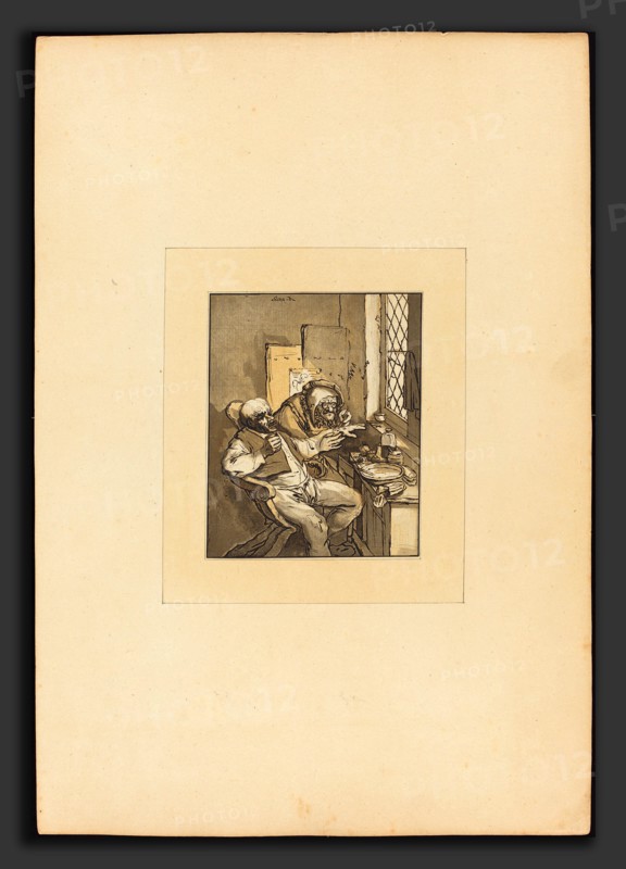 Katharina Prestel after Adriaen van Ostade (German, 1747 - 1794), A Quacksalver, published 1780, 4-color aquatint